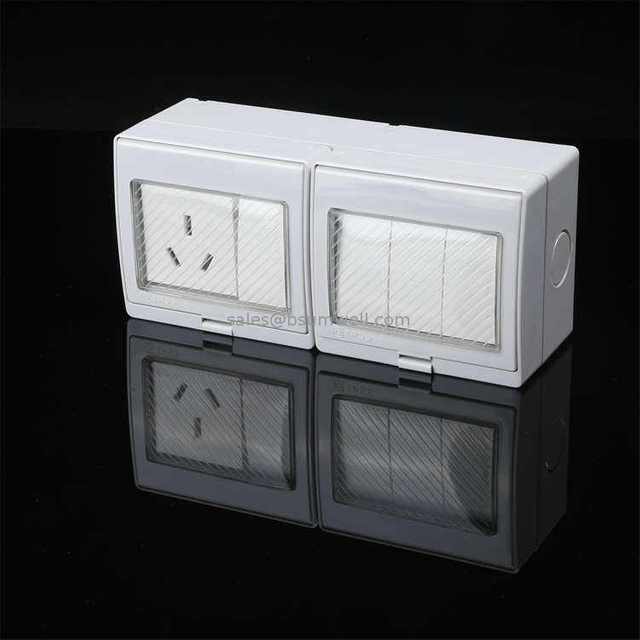 Manufacturer Outdoor 4 Gang Switch 1 Gang Socket Weatherproof IP55 Electrical Accessories Socket And Switch