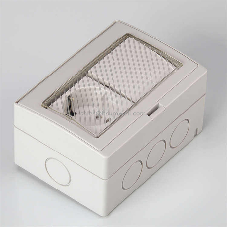 IP55 Waterproof Outdoor Switch Socket 2 Gang Switch 1 Gang Socket German Standard Wall Mounted