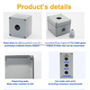 Tail Lift Control Box Switch Box XDL5-B02 2 Holes Electrical Plastic Box IP65 Switch Box tail Lift Control Box push Button Box