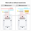 Relay Design 4 Gang Tuya Smart Home Light Switches US Standard No-Neutral Wiring Wifi And BLE Switch