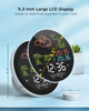 Wifi Smart Weather Station with Clock Temperature & Humidity Meter Large Color Screen Weather Clock Temp Humidity Gauge