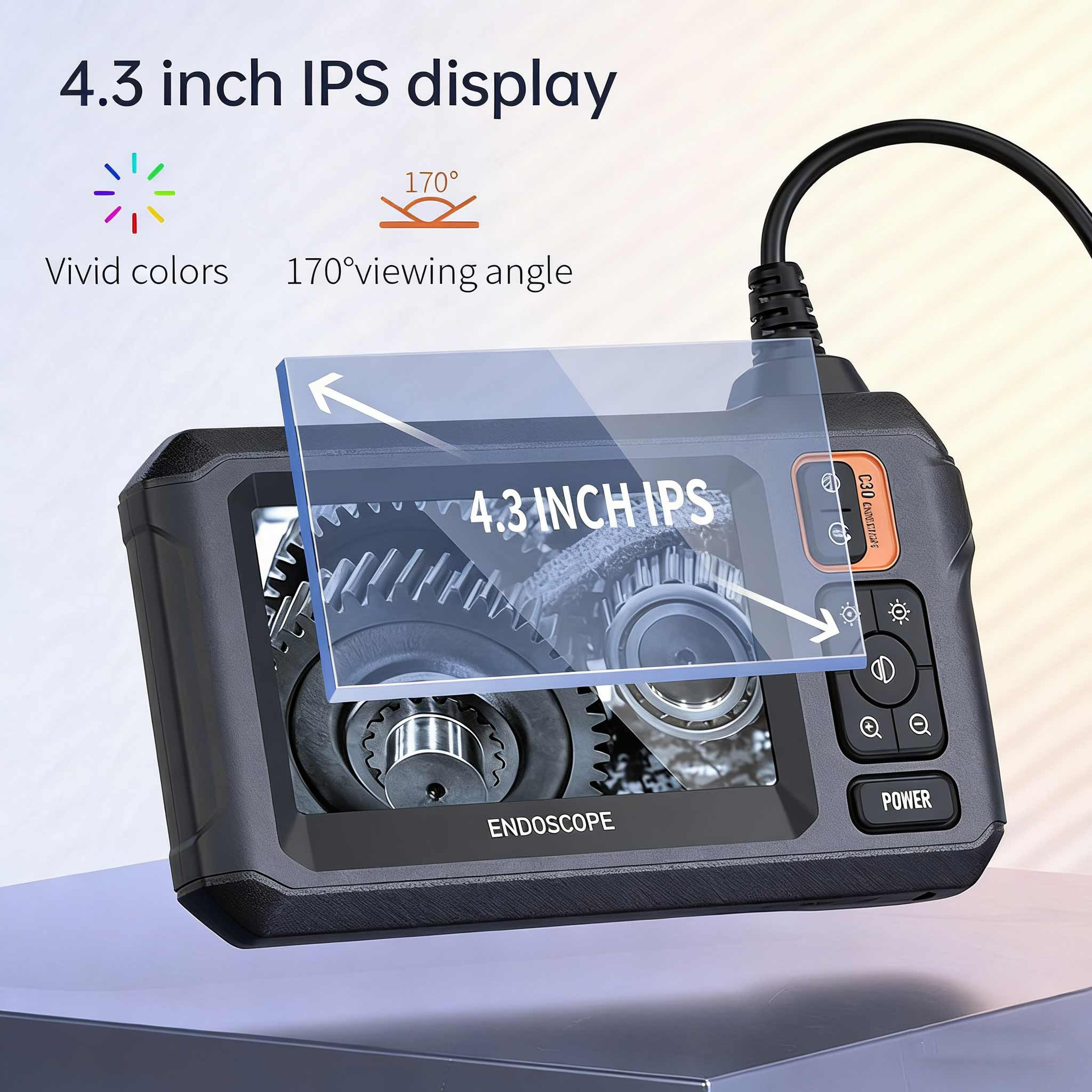 4.3-inch IPS endoscope