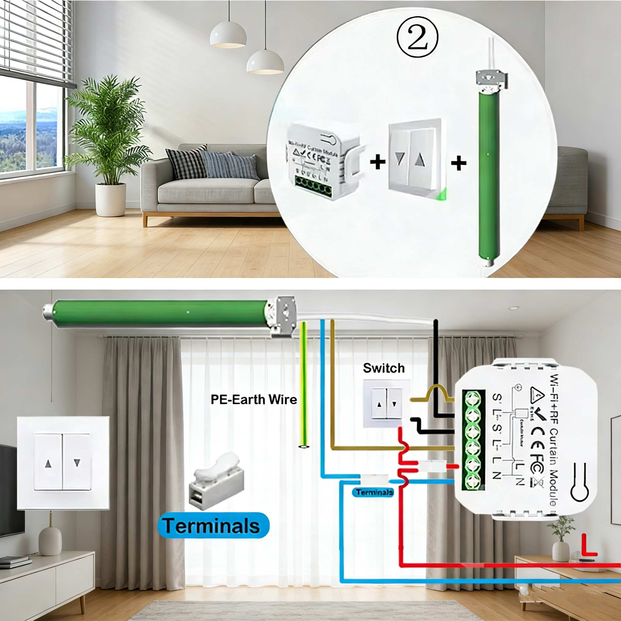 16A Wide Voltage Roller Shutter Switch
