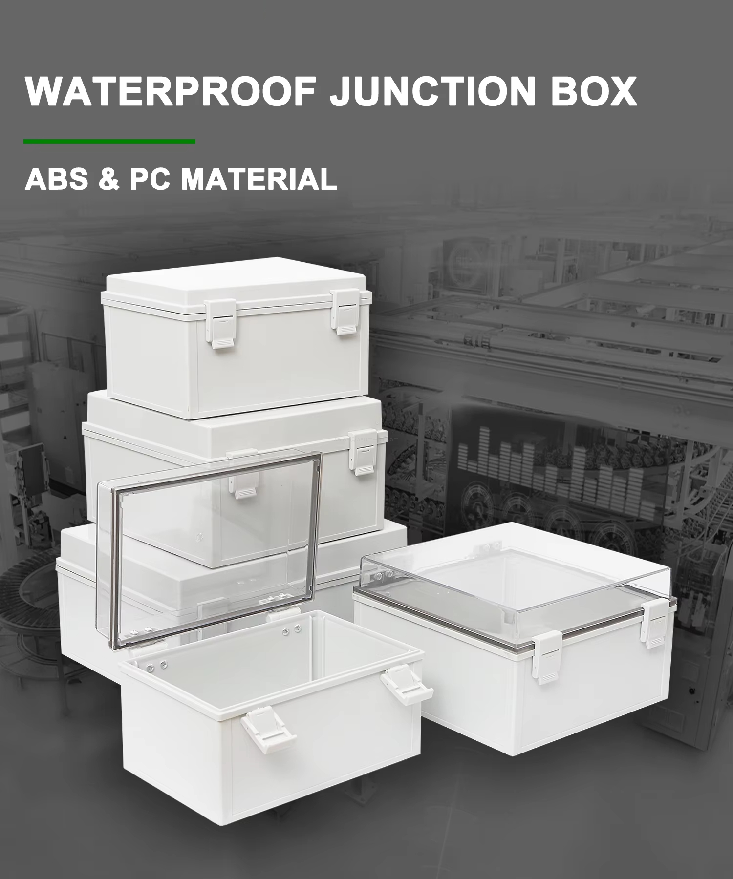 WATERPROOF JUNCTION BOX ABS & PC MATERIAL WATERPROOF JUNCTION BOX ABS & PC MATERIAL