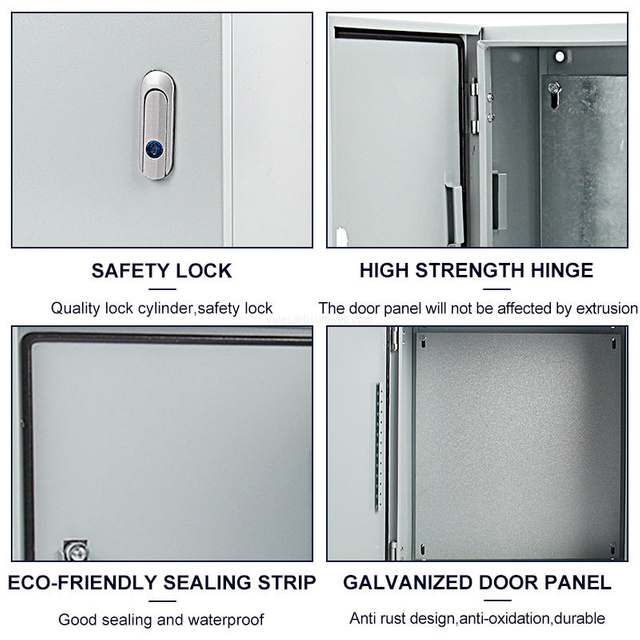 Heavy Duty Waterproof IP65 Metal Electrical Panel Box Lockable Stainless Steel Distribution Enclosure Cabinet for Industrial Control OEM ODM