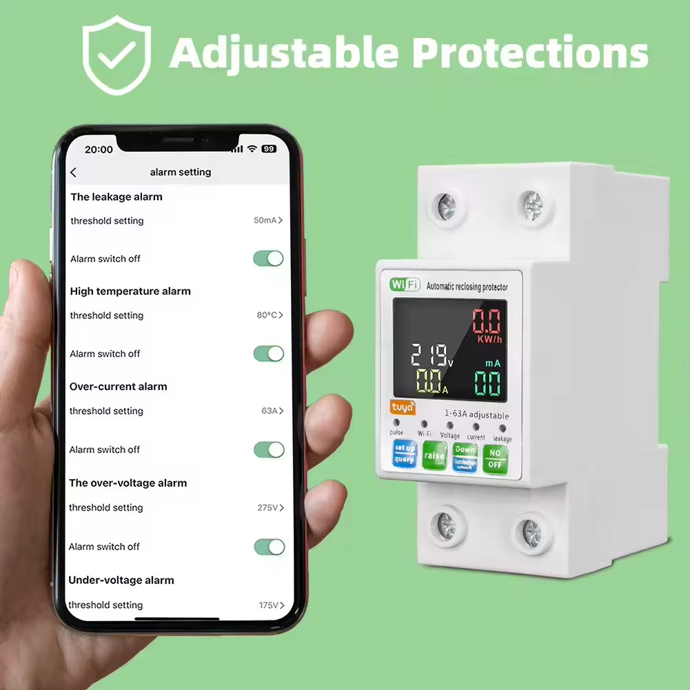 Voice Control Tuya Smart Energy Meter Switch