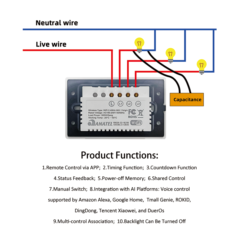 Smart switch with 21 language support