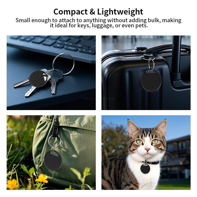 Compact & Lightweight Small enough to attach to anything without adding bulk, makingit ideal for keys,luggage, or even pets.