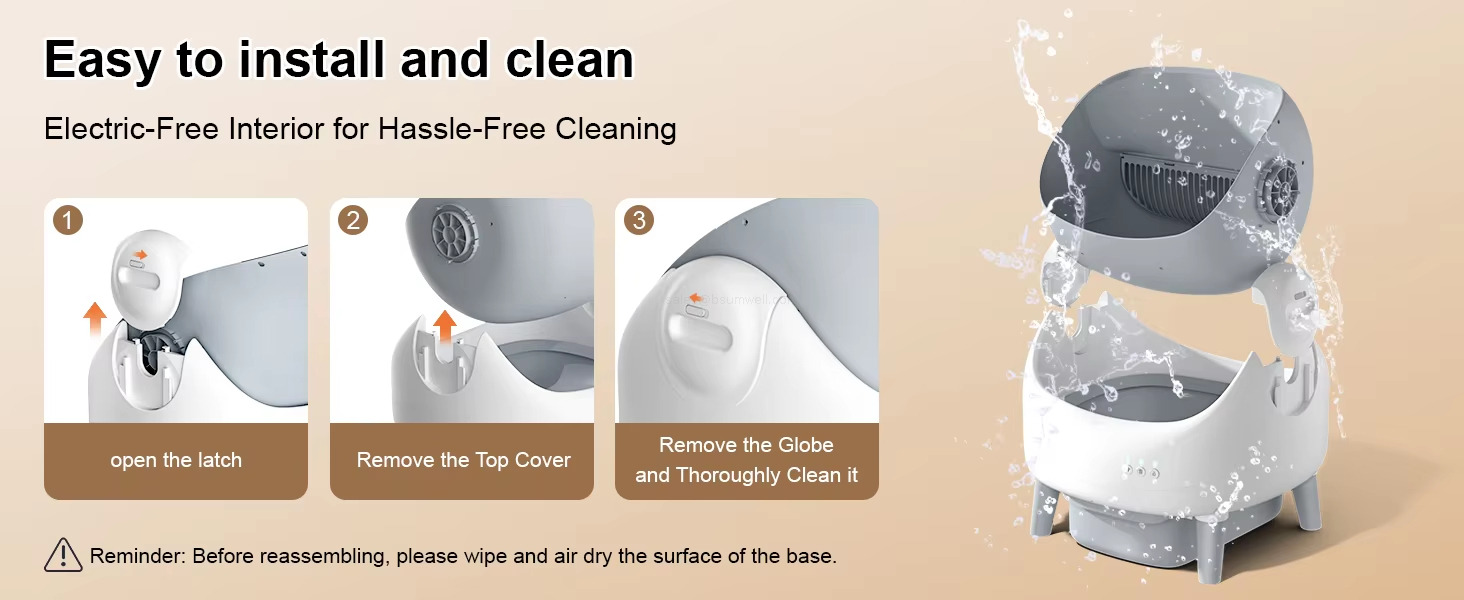 Easy to install and clean: Electric-Free Interior for Hassle-Free Cleaning