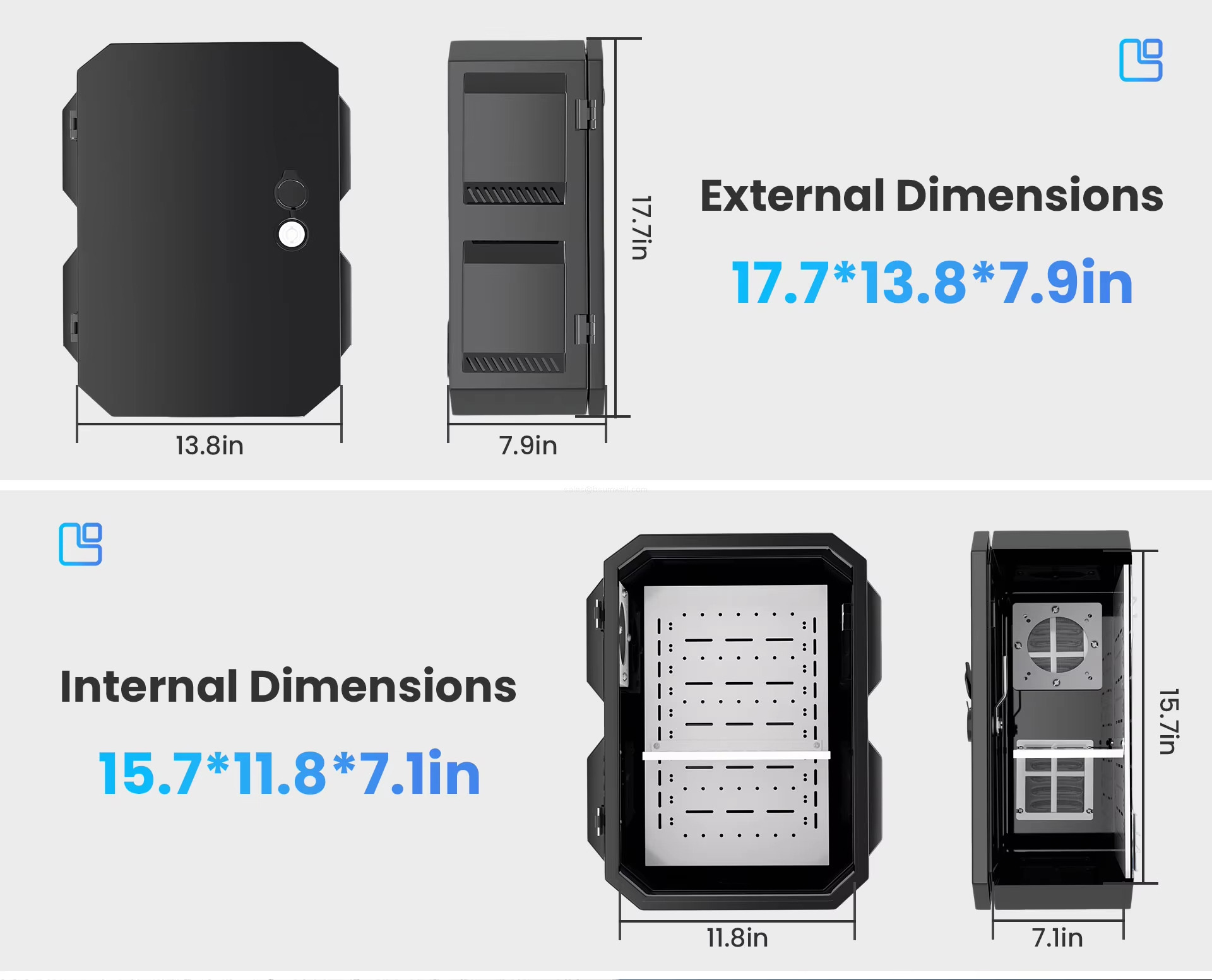 Weatherproof Metal Electrical Box Outdoor Control Panel Enclosure with Ventilation Design Galvanized Steel Wall Mount Junction Box