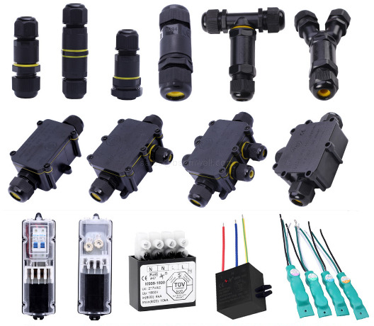 3 Way IP68 Waterproof Underground Plastic Junction Box Outdoor Electrical Cable Connector Sleeve