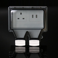 Bathroom 3-Pin USB Outlet Industrial 3-Pin USB Panel