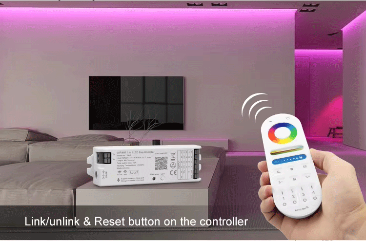 Link/unlink & Reset button on the controller