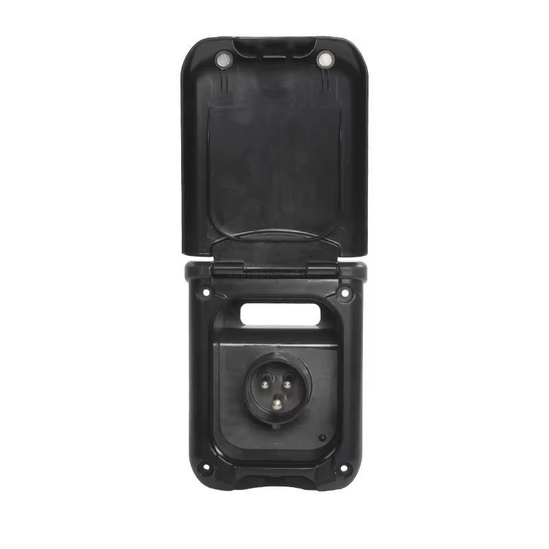 16A RV Waterproof Charging Port Magnetic Suction Power Socket Motorhome Exterior Flush Mount Plug Receptacle