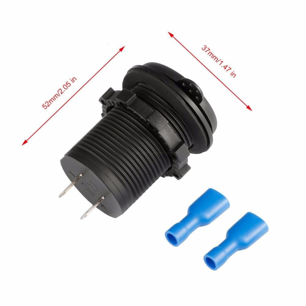 12V 24V Dual USB Charger Socket IP66 Waterproof Power Outlet For Car RV Boat Marine Truck