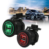 12V 24V Dual USB Charger Socket IP66 Waterproof Power Outlet For Car RV Boat Marine Truck