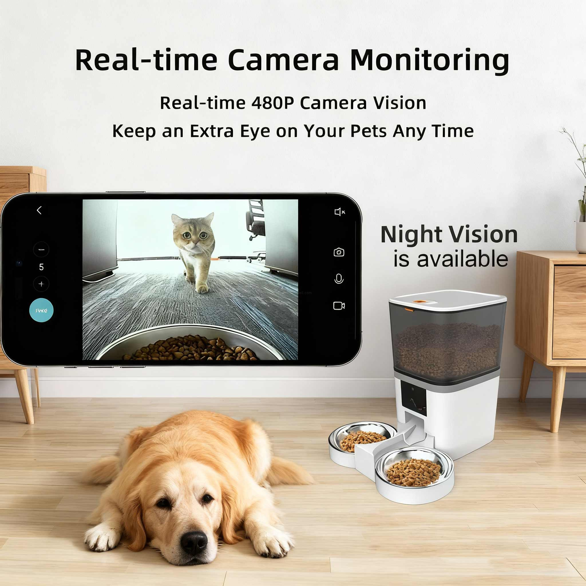 pet dog food dispenser With Wifi