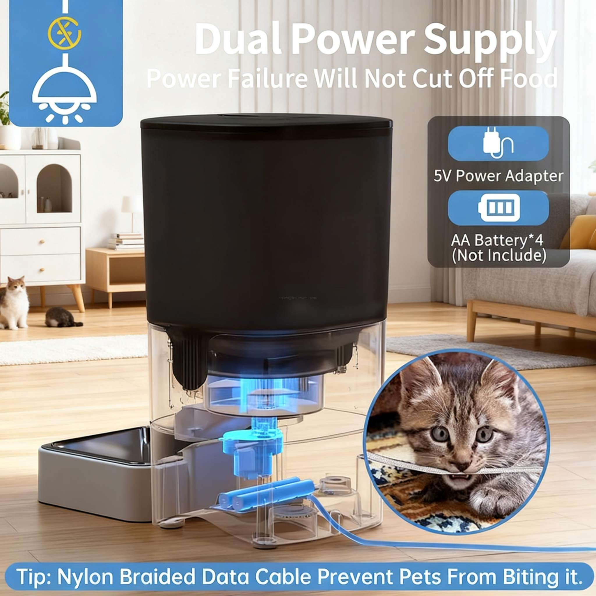 Two-Way Audio pet feeder with camera