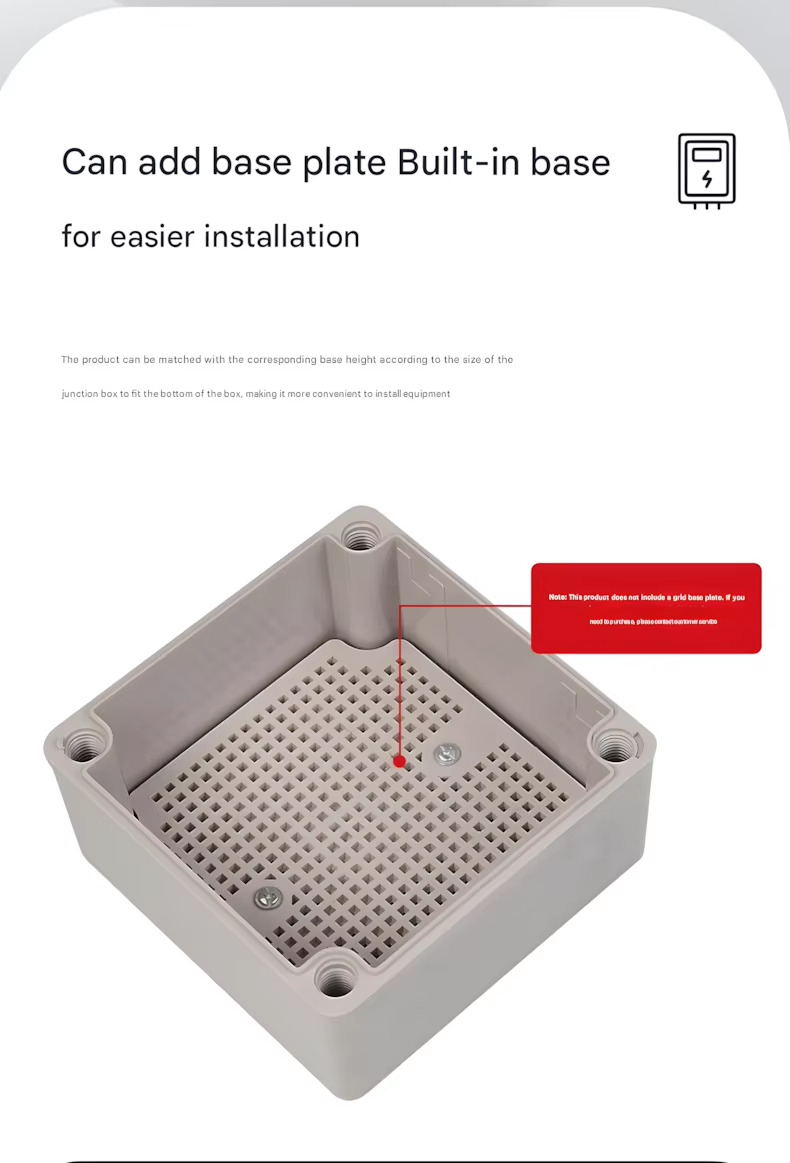 Can add base plate Built-in base for easier installation