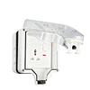 IP66 Waterproof Outdoor 86 Type Switch Socket Box Weatherproof Wall Electrical Outlet Enclosure with Clear Cover and Insulation Base for Exterior Power Supplies
