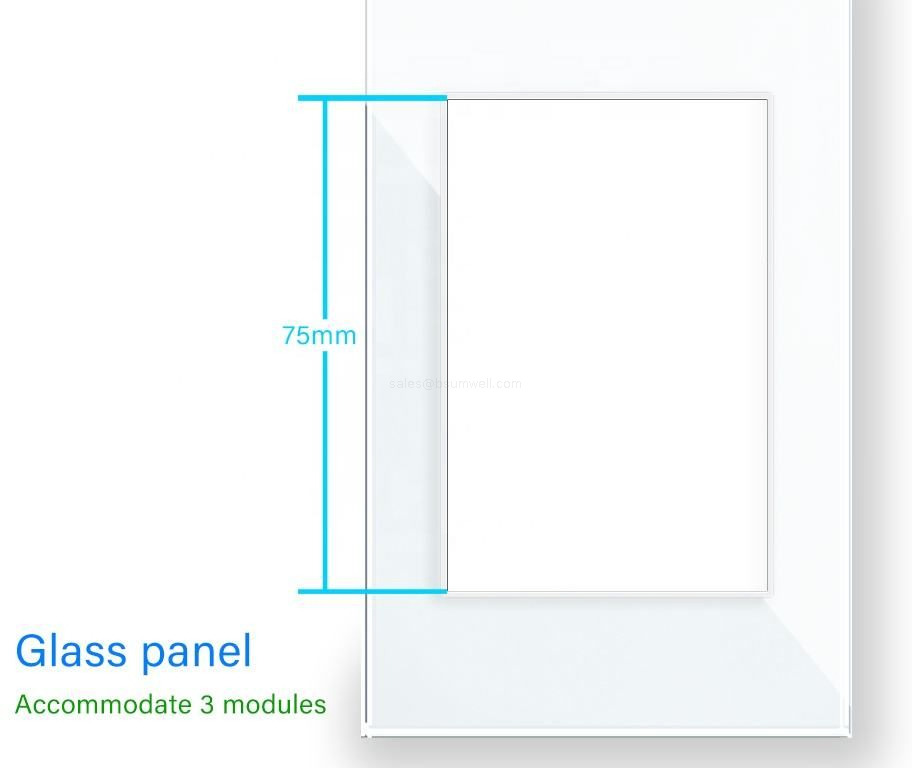 Brazil Standard Wall Socket DIY Custom Combination Modular Electrical Outlet 10A 20A Power Supply Crystal Glass Panel with USB Charging Port Type C RJ45 Network Cable Module and Light Switch