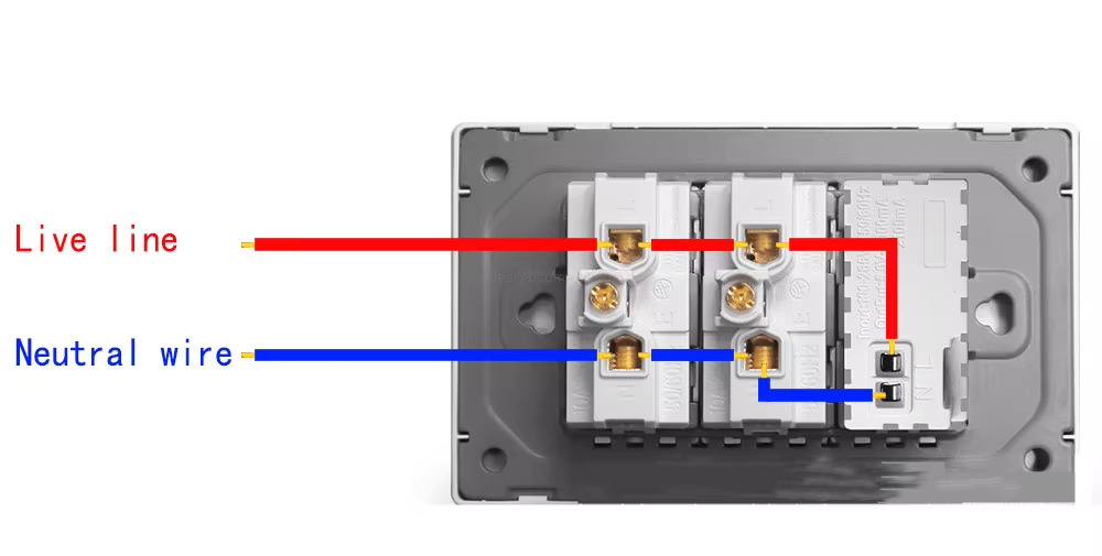 Brazilian Standard Wall Power Socket 20A Electrical Outlet with Dual USB Charger Ports Tempered Glass Panel Modular Design for Home Office