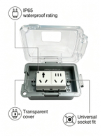 1 Gang Weatherproof In Use Outdoor Outlet Cover IP65 Universal Horizontal Vertical Siding Receptacle Protector Lockable Plug Box Enclosure