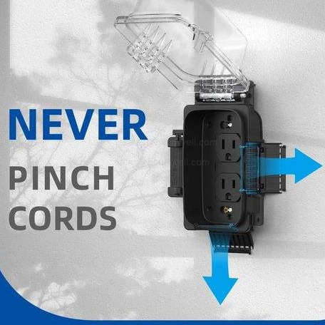 Weatherproof Outdoor Outlet Cover Extra Duty In Use Receptacle Protector Single Gang Duplex Electrical Box Enclosure Transparent Shield