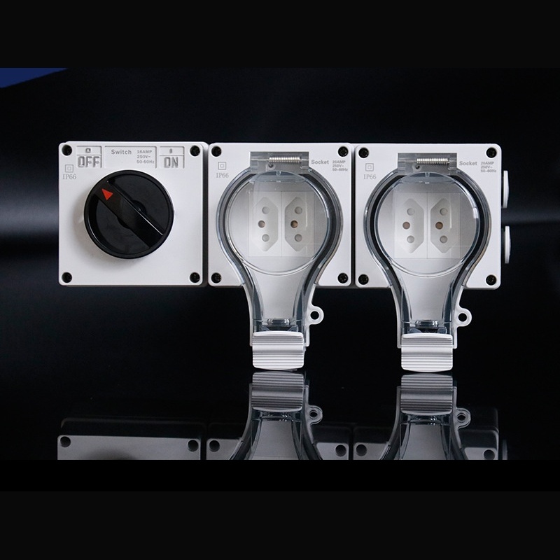 outdoor control panel socket​ INMETRO certified switched dual socket