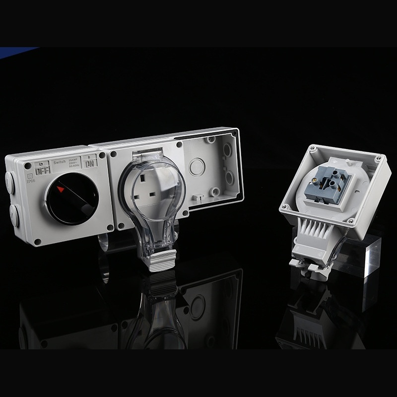 weatherproof multi-gang switched outlet