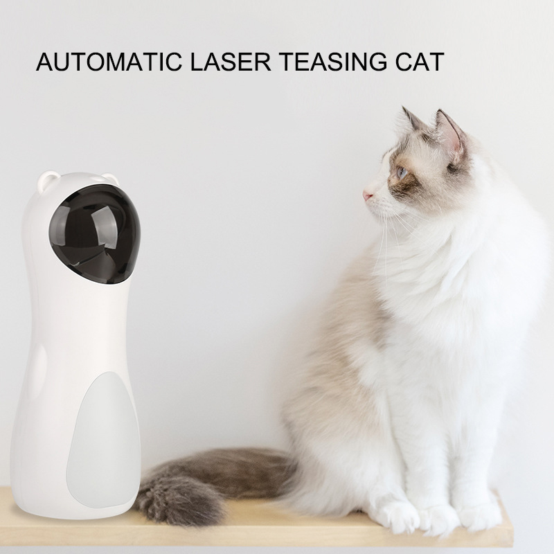 Interactive Cat Toy Pet Laser Pointer for Cats Automatic Rotating Catch Training Funny Cat Plastic Eco Friendly Material
