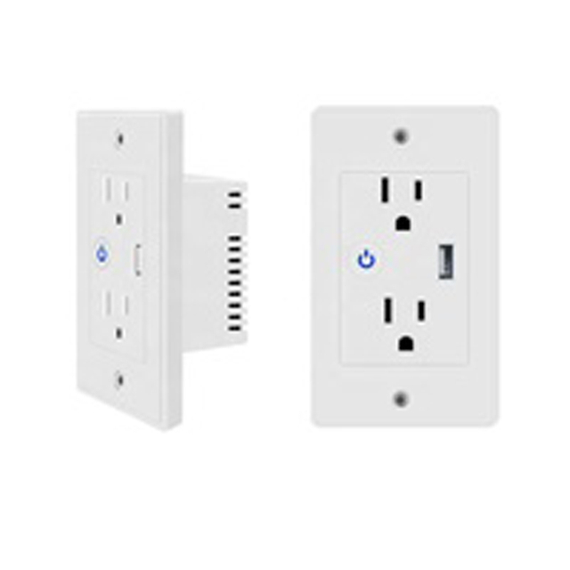 US Smart Socket With 2 USB Port Charger Smart Wall Double USB Electric Power Outlet 