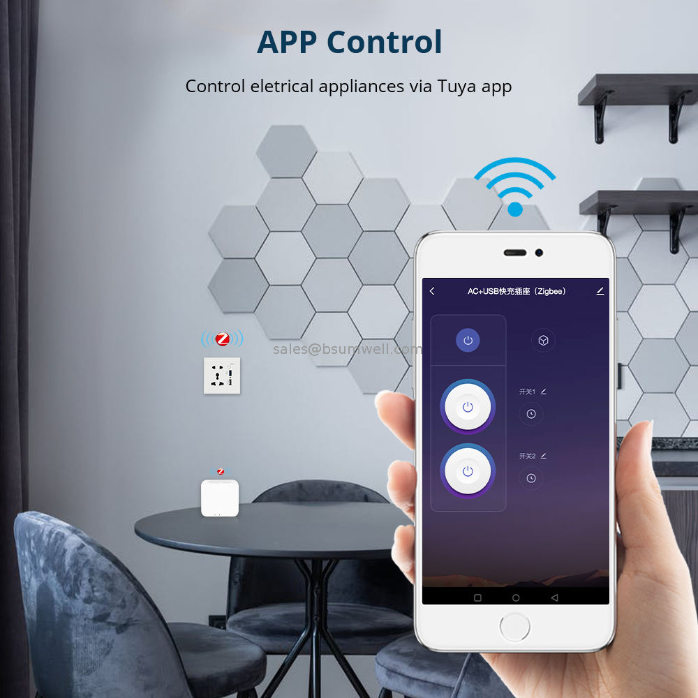 Smartlife App Control Wifi Socket Panel With USB Fast Charge Wireless Wall Switch Timer Socket Voice Control Alex Google Home