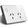Tuya Zigbee Measure Power Socket Tempered Glass Smart GPO Alexa And Google Home SAA Smart Zigbee Power Point