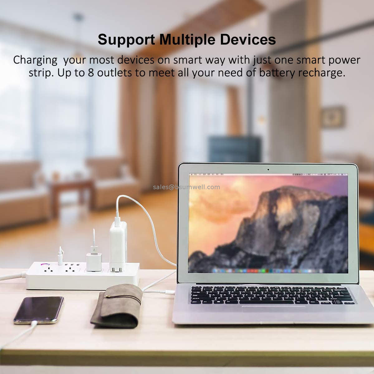 WiFi Smart Power Strip 4 AC Outlets Works with Alexa Echo And Google Home White Color