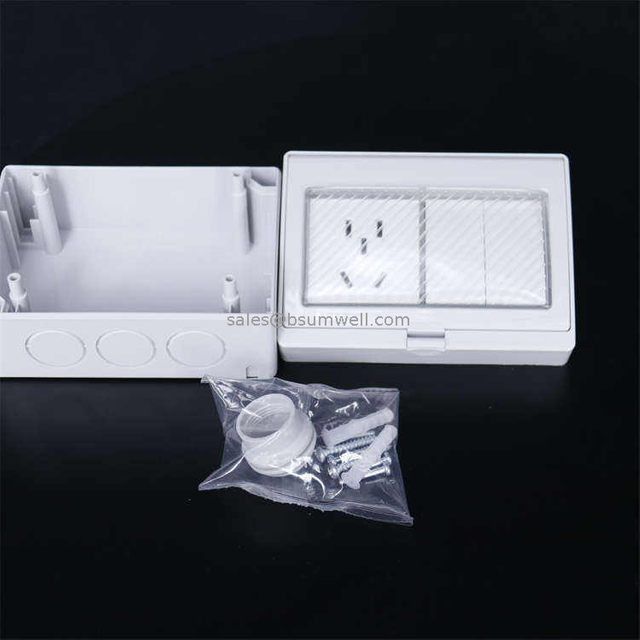 CE Certification 2 Gang Switch 2 Gang Socket Outdoor Waterproof IP55 Switches And Socket Push Button Switch
