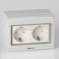 Weatherproof Wall Switched Socket 2 Gang Socket Ip55 Electric Safe Waterproof Outdoor 220v Switch And Socket