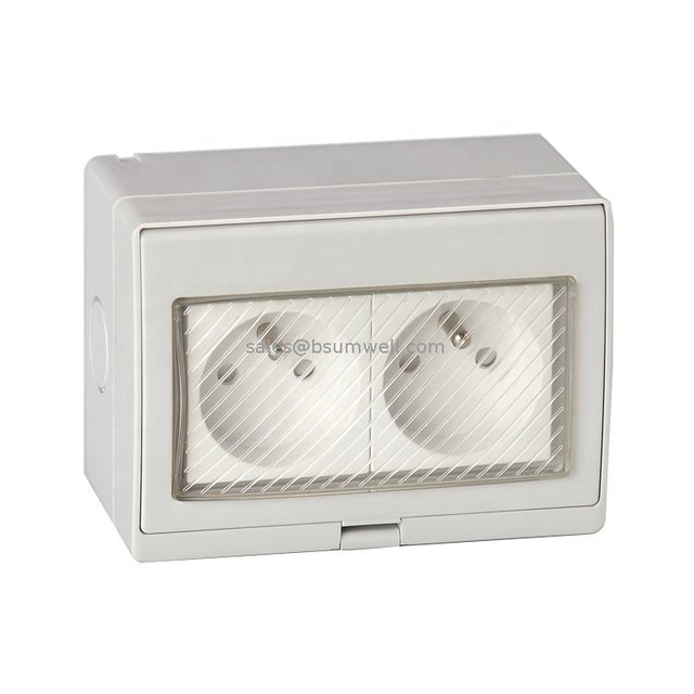 Waterproof Level IP66 Waterproof BOX for Outdoor Socket,172 Mm Socket Box for Double Sockets