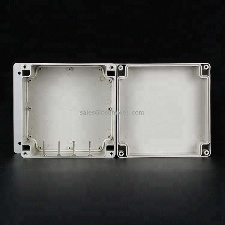 120*120*90mm Weatherproof IP67 gray outdoor ABS plastic enclosure electrical junction box with transparent lid