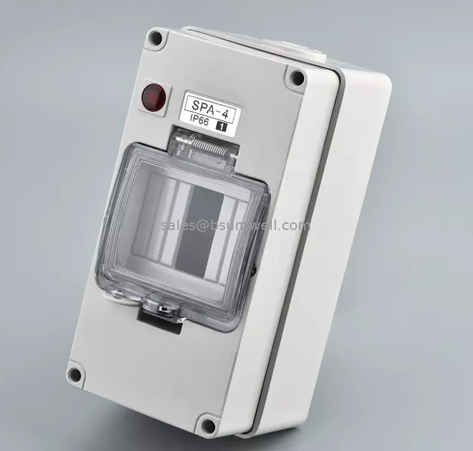 SPA Series Factory Ip66 4 Way Waterproof Plastic Distribution Box SP Electrical Box Dc Distribution Box Circuit Breaker