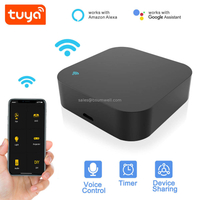 Tuya Smart Home Wireless Wifi IR Controller IR Remote Control Learning Code Black Auto Shut-off Timer Function 10 Meters