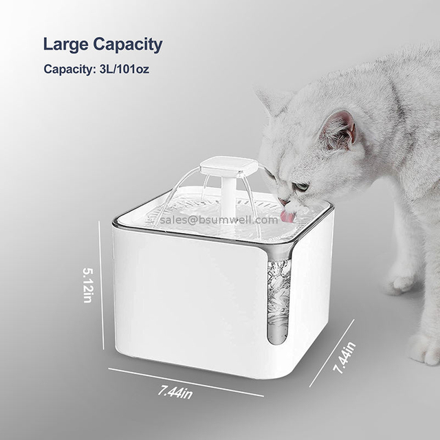 New Design Automatic 3L Pet Water Fountain Dispenser Feeder with Charcoal Filter for Dog And Cat