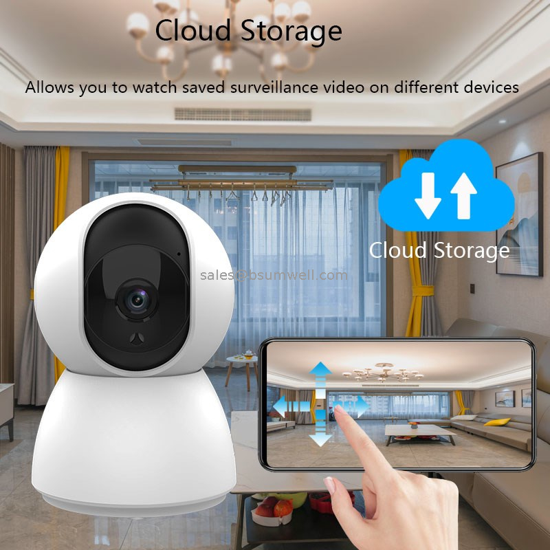 New Design Camera Wifi Mobile Phone Remote Indoor PTZ IP Camera Work with Tuya Or Smart Life APP