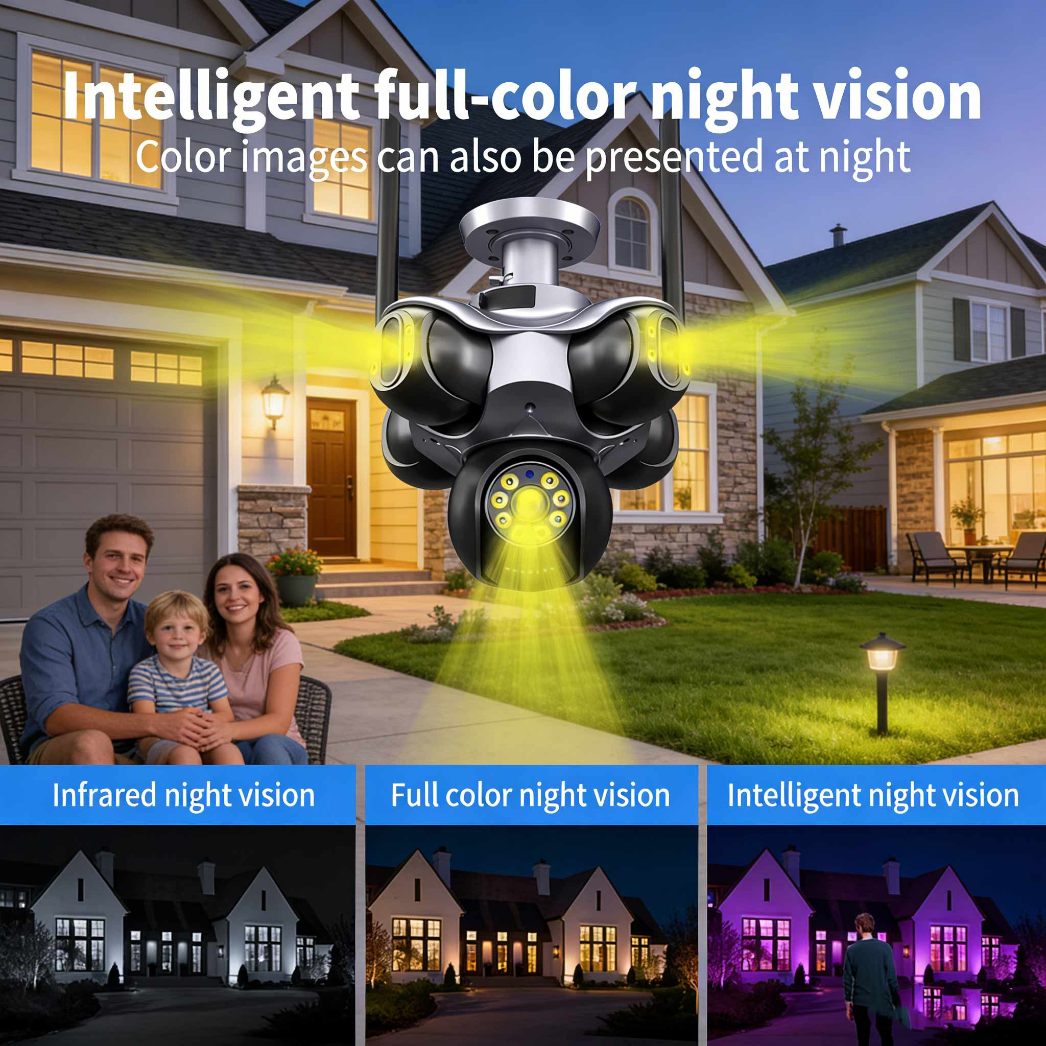 5-lens outdoor security camera