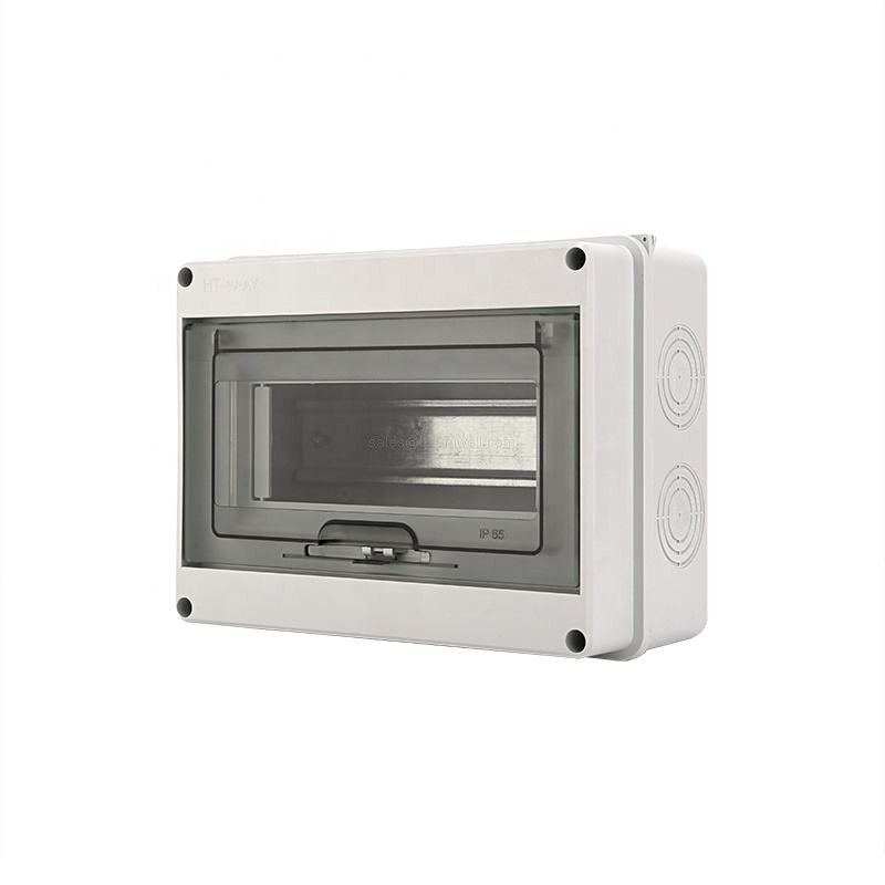Outdoor Panel Mount Waterproof IP65 ABS Plastic Electric Enclosure HT-8 Way Switch Junction Box
