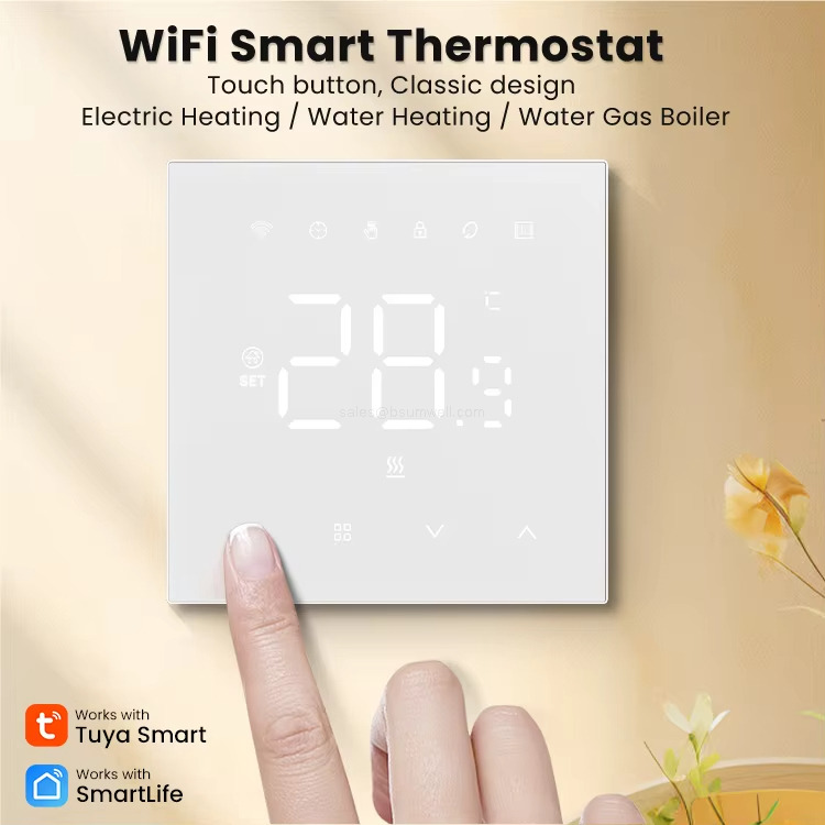WiFi Smart Thermostat Touch button, Classic design Electric Heating/Water Heating /Water Gas Boiler