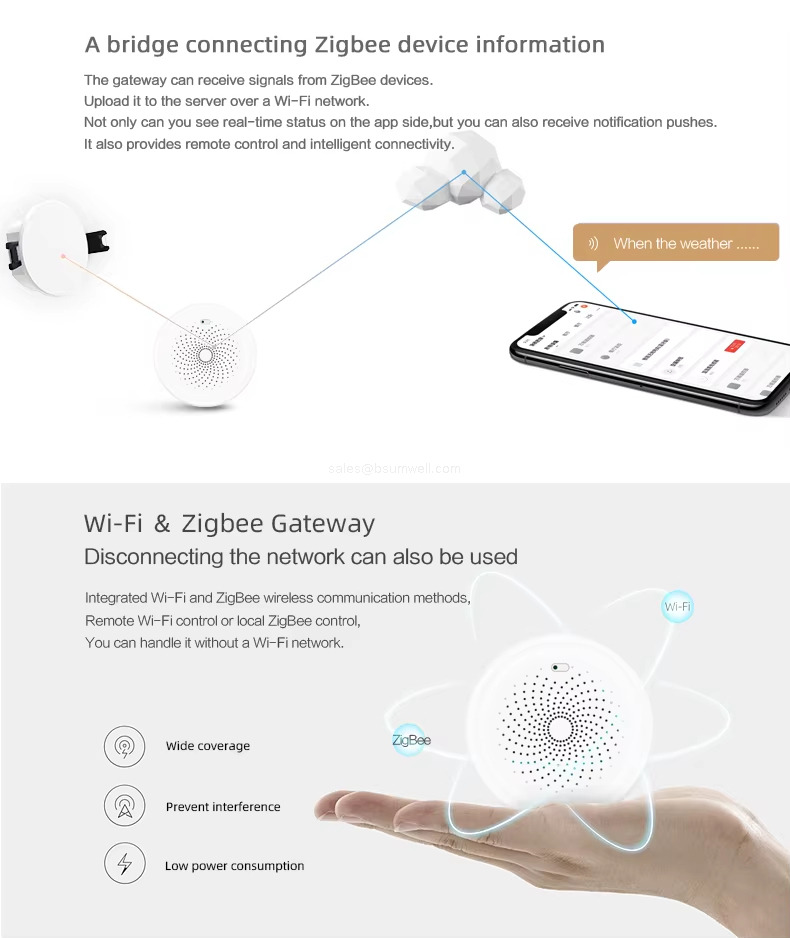 A bridge connecting Zigbee device information