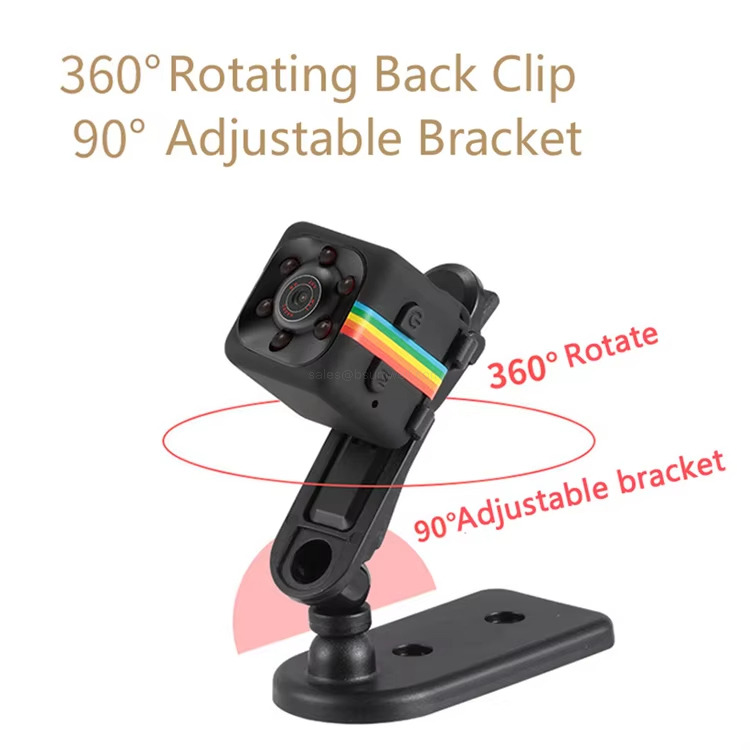 360&deg; rotating clip night vision camera