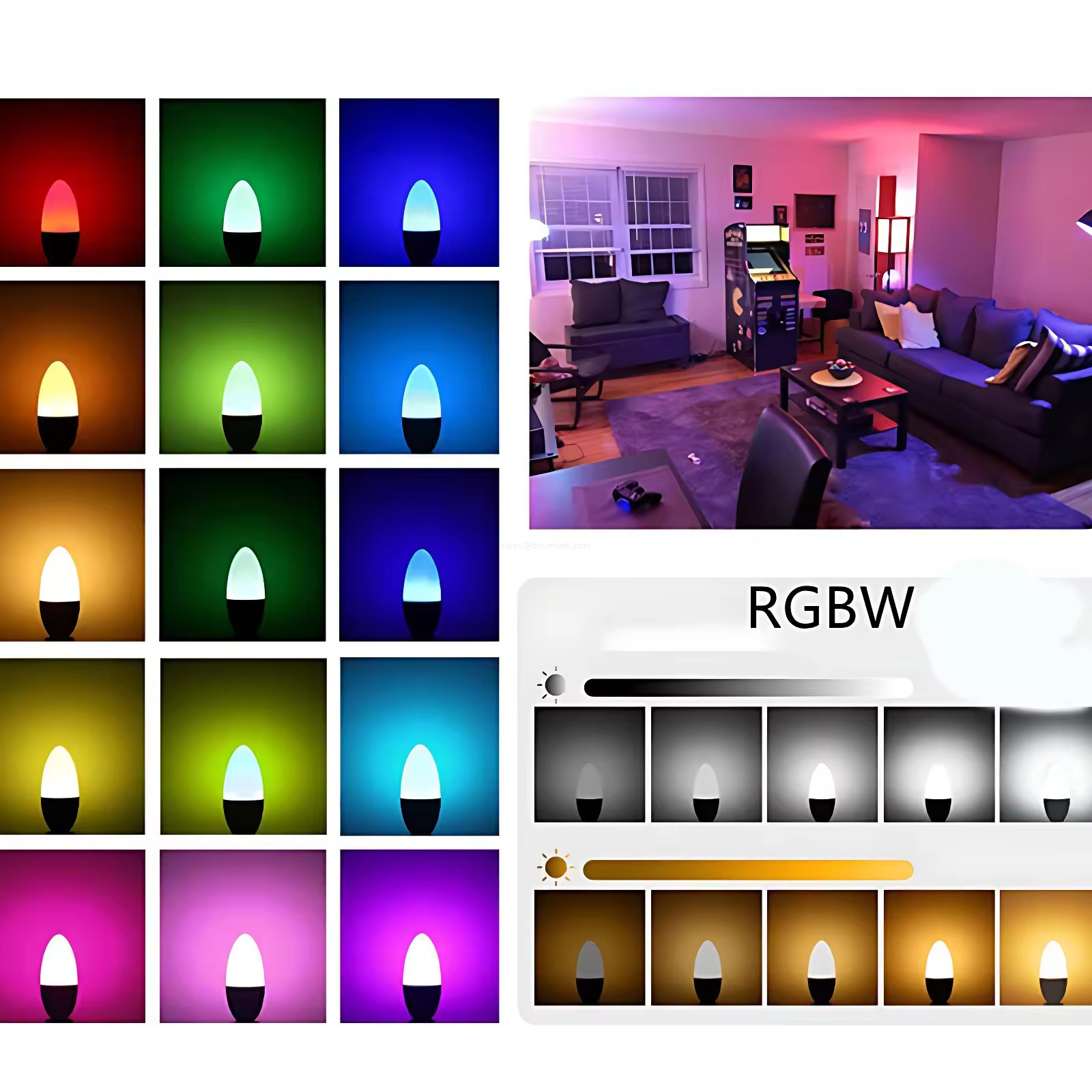 Multi Base RGBW Remote Smart Bulb