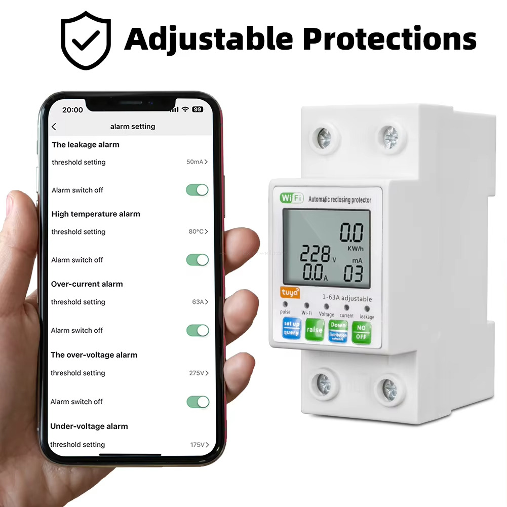 Tuya Compatible Smart Circuit Breaker